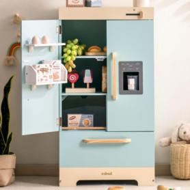 Réfrigérateur en Bois Interactif ROBUD avec Jouets Alimentaires