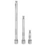 QWORK Lot de 3 rallonges de clés à douille 1/4" en acier CR-V