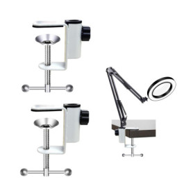 Pince C en Acier Inoxydable - Clips Blanc pour Lampes de Bureau et Supports Métalliques