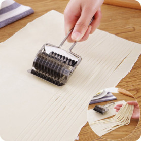 Rouleau Coupe-Pâtes en Acier Inoxydable - Ustensile de Cuisine Multifonction