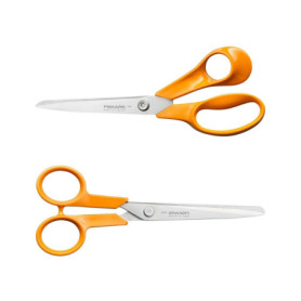 Lot de ciseaux universels Fiskars - 21 cm et 16 cm avec lames en acier inoxydable