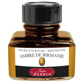 Flacon d'encre Ambre de Birmanie 30 ml pour stylo-plume - Jacques Herbin