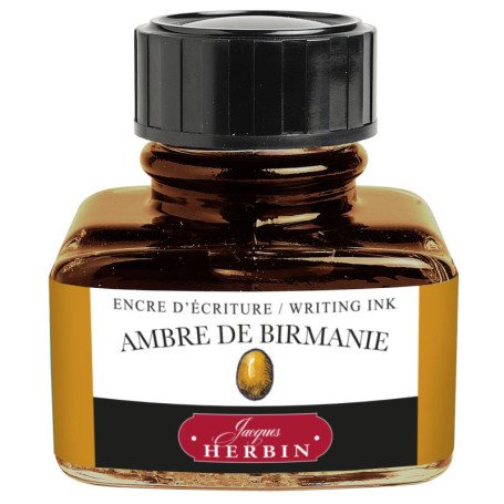 Flacon d'encre Ambre de Birmanie 30 ml pour stylo-plume - Jacques Herbin