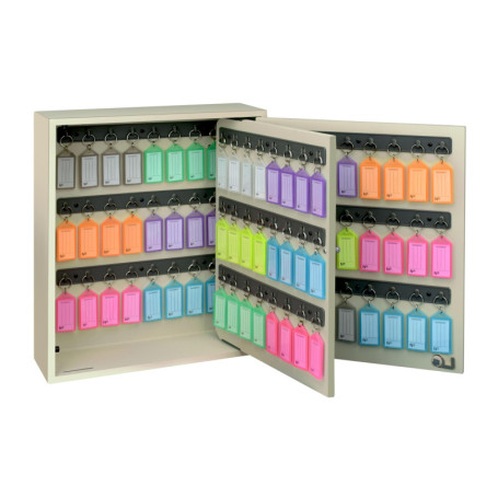 Armoire à Clés Mural Acrimet en MDF pour 96 Clés avec Serrure - Beige