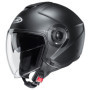 Casque Jet Moto HJC I40N Semi Mat Noir XL - Confort et Sécurité