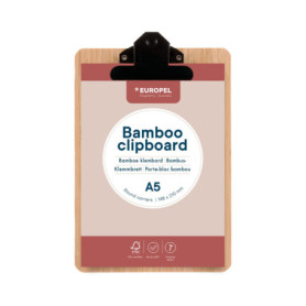 Presse-papiers en Bambou Europel A5 avec Clip Métallique