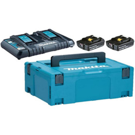Pack Makita Énergie 18V Li-Ion avec 2 Batteries 5Ah et Chargeur Double