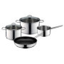 Set de Casseroles Silit Alicante en Acier Inoxydable avec Couvercles en Verre