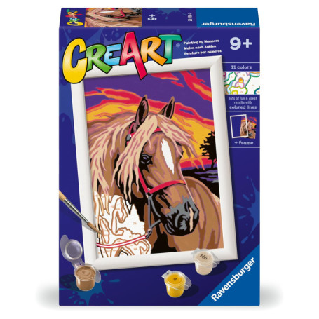 Kit de Peinture par Numéros Cheval Romantique - CreArt Ravensburger