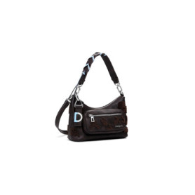 Sac à épaule Desigual Medellin en chocolat avec motif floral