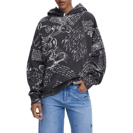 Sweat à capuche Mickey Letters Noir - Desigual
