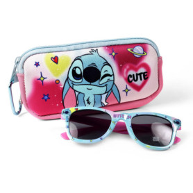 Lunettes de soleil Stitch pour enfants avec étui - Idéales pour l'été