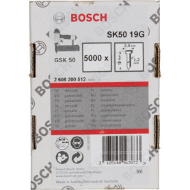 Bosch Pointe à Tête Fraisée SK50 Galvanisée 1,2 mm - 5000 Pièces