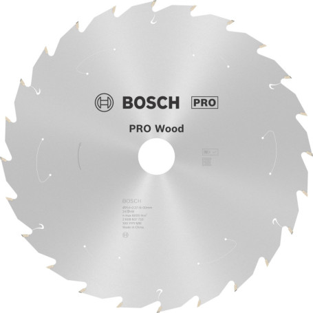 Lame de Scie Circulaire Bosch PRO Wood 254 mm pour Bois