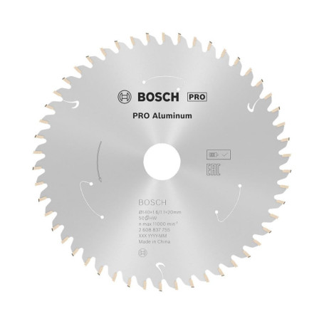 Lame de Scie Circulaire Bosch PRO Aluminium 140 mm - Coupe Précise et Efficace