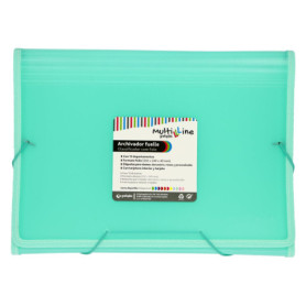 Classeur Accordéon Grafoplás Mint Pastel - 13 Positions à Soufflet