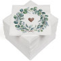 Serviettes en Papier Triple Épaisseur - Lot de 100 Cœurs d'Eucalyptus