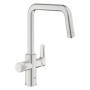 Robinet de Cuisine Filtrant GROHE Blue Pure Eurosmart 3 Voies SuperSteel