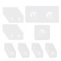 DALAETUS 30 Crochets Adhésifs Muraux Transparent pour Salle de Bain