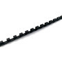 Lot de 100 dos en plastique spirale A4, 21 anneaux, 8 mm, noir