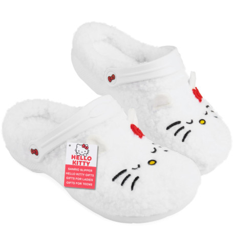 Chaussons Hello Kitty en Polaire Borg pour Femmes et Ados
