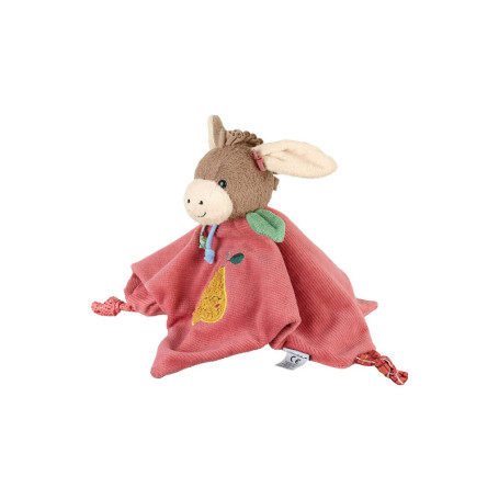 Doudou Âne Emmily Rouge Clair pour Bébé - Doux et Réconfortant