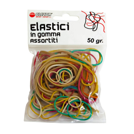 Sachet de 50 Élastiques en Caoutchouc Assortis - Alevar