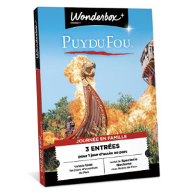 Coffret Cadeau Wonderbox - 3 Entrées au Puy du Fou pour 1 Jour en Famille