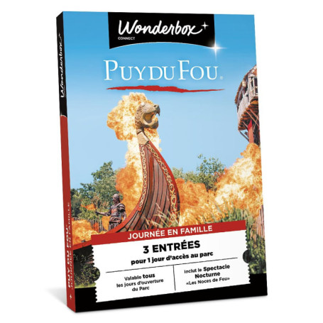 Coffret Cadeau Wonderbox - 3 Entrées au Puy du Fou pour 1 Jour en Famille