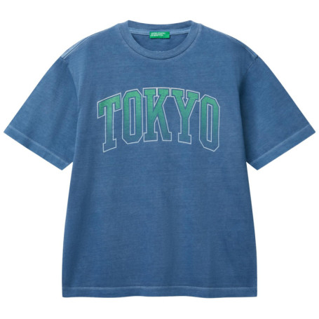 T-shirt Garçon en Coton Bleu - United Colors of Benetton