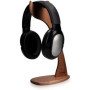 Support Casque Audio en Bois de Noyer - Porte-Casque Universel Design