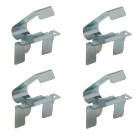 Support Clip Plinthe Basse en Acier Chromé - 4 Pièces