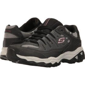 Baskets de Course Skechers Afterburn M. Fit pour Homme - Anthracite/Noir, Taille 41 EU