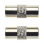 Adaptateur Coaxial TV Keple - Lot de 2 Prises Mâles Argentées