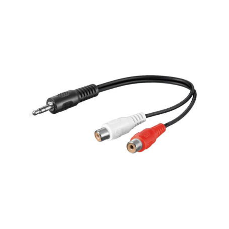 Adaptateur Audio 3.5mm vers Cinch Stéréo - 0.2m Noir