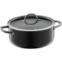WMF Fusiontec Inspire Faitout en Céramique Noir 24 cm avec Couvercle en Verre