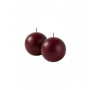 Lot de 4 Bougies Boules Bordeaux - Cereria Di Giorgio
