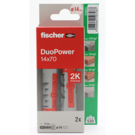 Chevilles murales Duopower fischer 14 x 70 pour fixation polyvalente