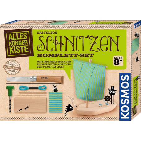 Kit de Sculpture pour Enfants avec Couteau Opinel - Bateau en Bois à Créer