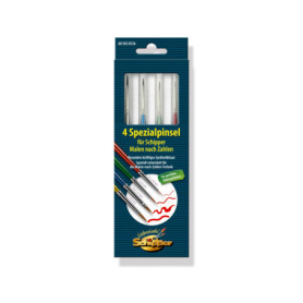 Lot de 4 Pinceaux Spéciaux pour Peinture Numérotée - Schipper