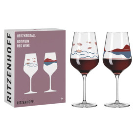 Set de 2 Verres à Vin Rouge en Cristal de Cœur - Ritzenhoff - 500 ml