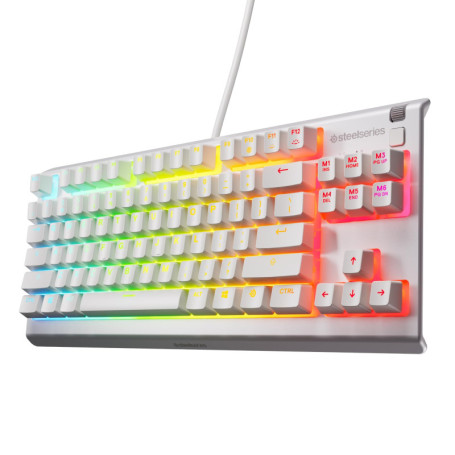 Clavier Gaming SteelSeries Apex 3 TKL Blanc avec RGB