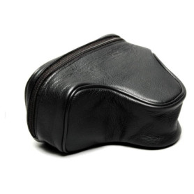 Étui en Cuir Noir pour Sony Alpha 6600/6700/7C/7CII/7CR avec Compartiment Carte