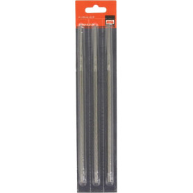 Lot de 3 limes rondes BAHCO pour tronçonneuse - 5.2 mm