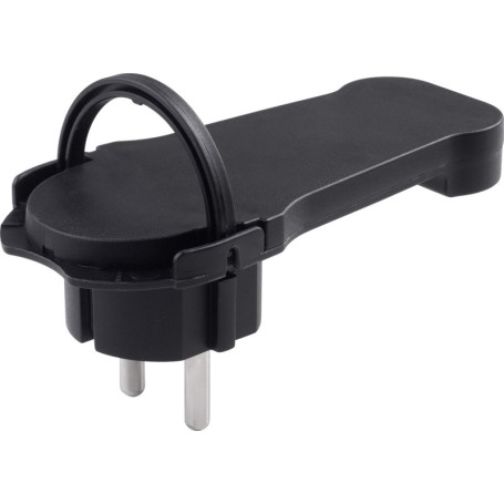 Fiche Plate Noire Meister avec Arceau Rabattable - Connecteur Extra Plat IP20