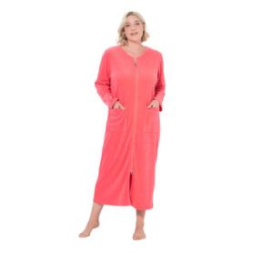 Peignoir en Tissu Éponge Doux Ulla Popken avec Fermeture Éclair