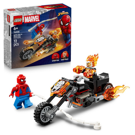 LEGO Marvel Spider-Man et sa Moto contre Ghost Rider - Set de Super-Héros