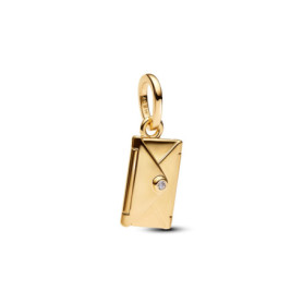 Breloque PANDORA Moments en Or 14 Carats avec Enveloppe Personnalisable