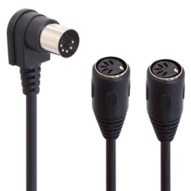 Adaptateur MIDI 5 broches DIN en Y - Câble audio 50 cm pour clavier et piano