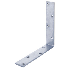 Lot de 10 Équerres Étroit Galvanisé Bleu - 200 x 200 mm